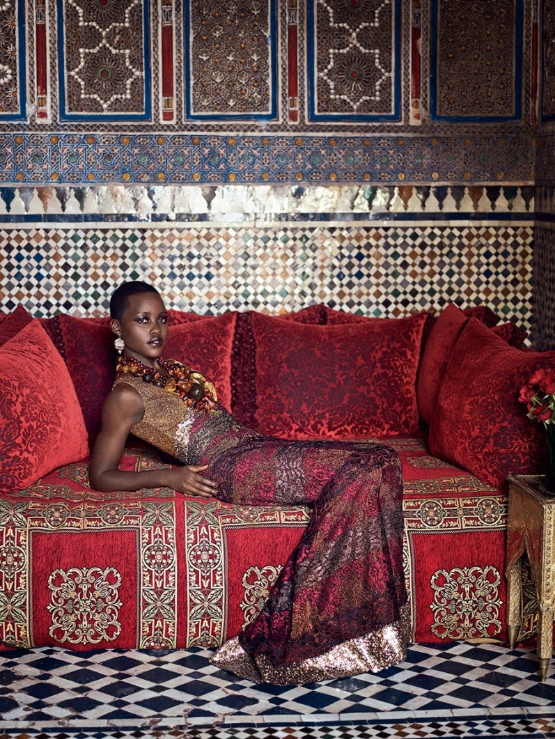 Люпита Нионго в фотосессии Микаэля Янссена для журнала Vogue US, июль 2014