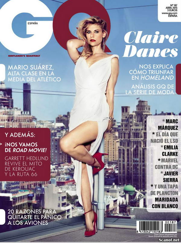Клэр Дэйнс для GQ, апрель 2013