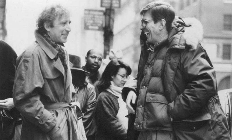 Джин Уайлдер и Леонард Нимой на съемках фильма "Странная штука – любовь", 1989 год