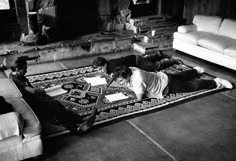 Стив Бушеми и Квентин Тарантино читают сценарий фильма "Бешеные псы" при Институте Санденса, 1991 год