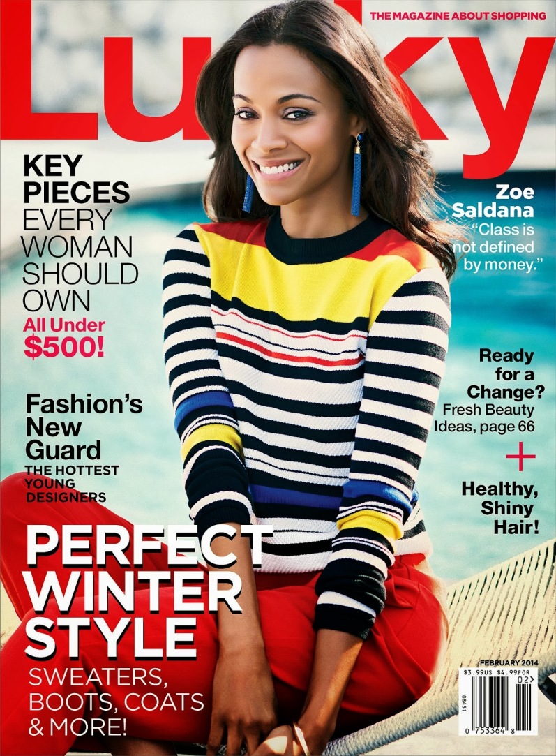 Зои Салдана для Lucky Magazine, февраль 2014