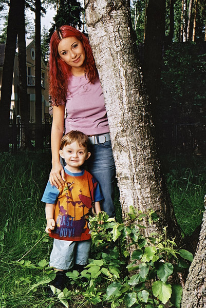 Ольга Орлова с сынишкой
