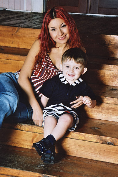 Ольга Орлова с сынишкой