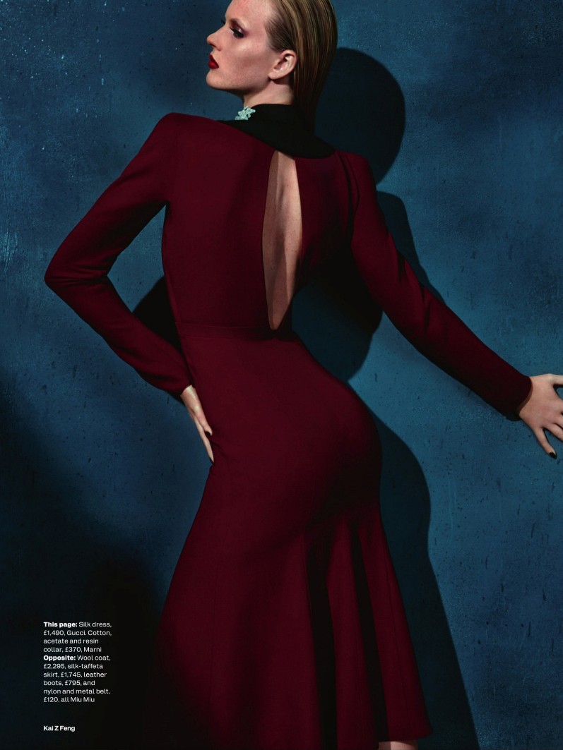 Анна Вьялицына в августовском выпуске Elle UK 