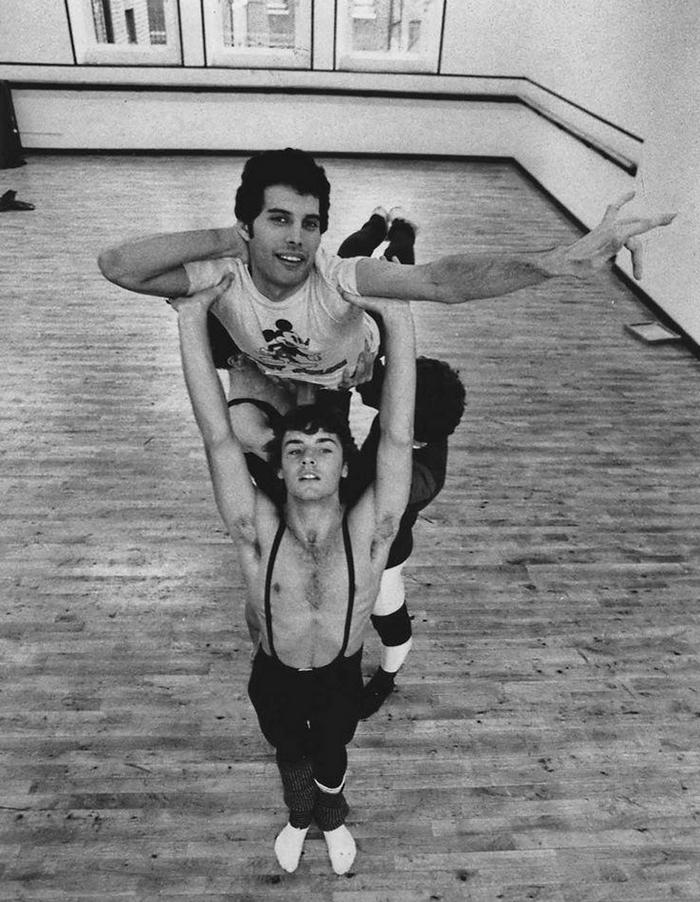 Фредди Меркьюри репетирует с Королевским балетом, 1979 год