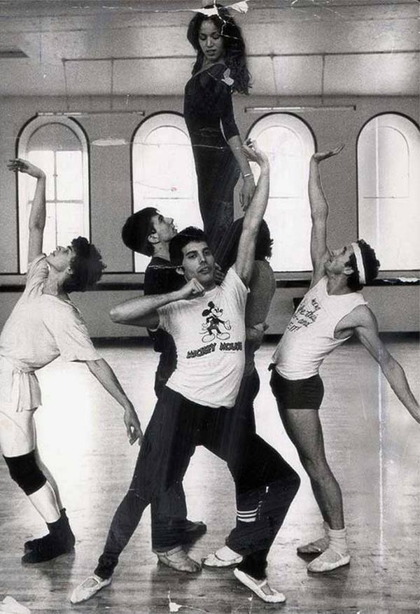 Фредди Меркьюри репетирует с Королевским балетом, 1979 год