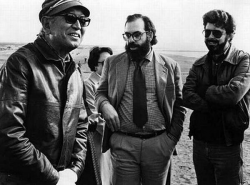 Акира Куросава, Френсис Форд Коппола и Джордж Лукас на съемках картины "Кагемуся: Тень воина", 1980 год