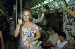 Мерил Стрип в Нью-Йоркском метро, 1981 год