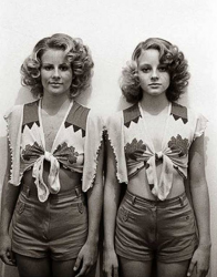 Джоди Фостер и ее сестра Конни на съемках фильма «Таксист», 1975 год