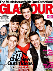 Роузи Хантингтон-Уайтли и ребята из "One Direction" в августовском номере журнала GLAMOUR US