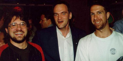 Кевин Смит, Квентин Тарантино и Брайан Джонсон на Мюнхенском кинофестивале, 1994 год