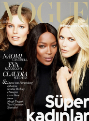 Наоми Кэмпбелл, Клаудиа Шиффер и Ева Герцигова для Vogue Turkey, ноябрь 2014