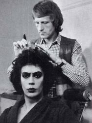 Тим Карри на съемках мюзикла "Шоу ужасов Рокки Хоррор", 1974 год